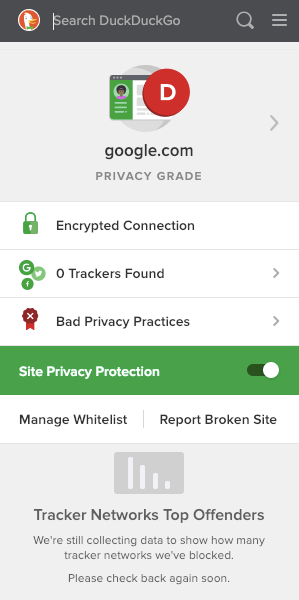 Plugin privacy_essentials de DuckDuckGo